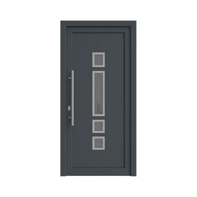 kunststof voordeur met kozijn antraciet maatwerk