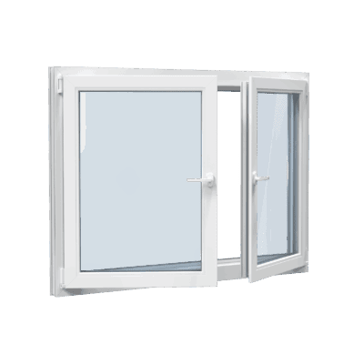 Draaikiep-draaikiep kunststof kozijn met en zonder tussenstijl op maat