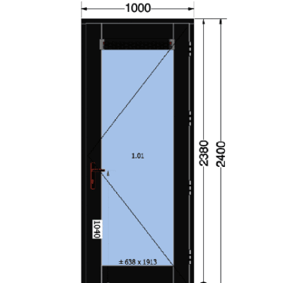 NIEUW! Houten Kozijn Gitzwart RAL 9005 | Verkeerd Ingemeten | Deur met Kozijn | 1000x2400