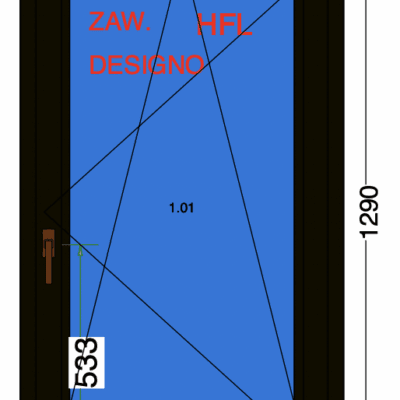 Draaikiep | 740mm breed x 1290mm hoog | 120mm met HVL-verbinding | Dubbelzijdig zwartbruin (RAL 8022)