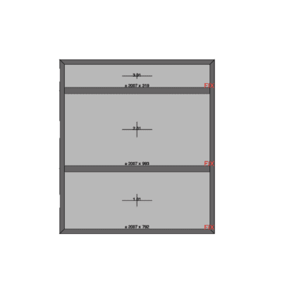#52 Kwartsgrijs Vast Raam | 120mm profiel 2135x2400