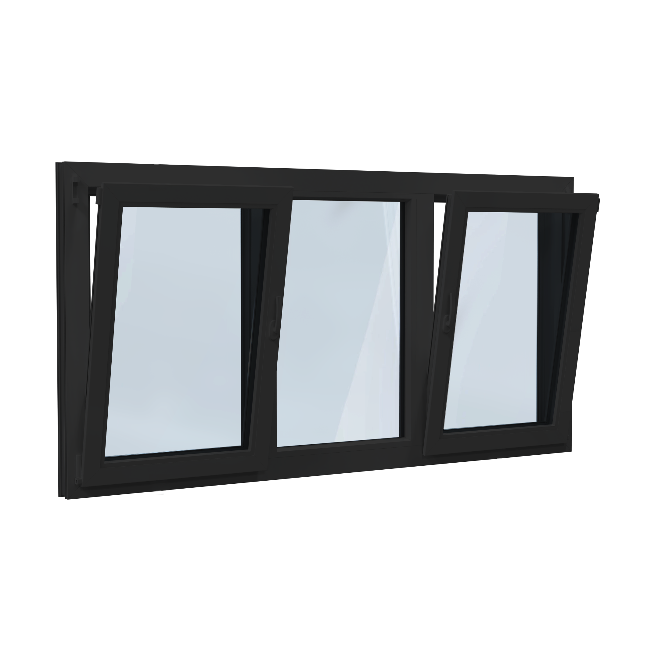 Draaikiep-vast-draaikiep aluminium kozijn