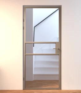 Bronze binnendeur aluminium binnendeur Mondana helder glas
