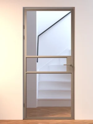 Bronze binnendeur aluminium binnendeur Mondana helder glas