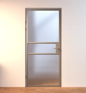 Bronze binnendeur aluminium binnendeur Mondana mat glas