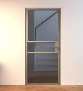 Bronze binnendeur aluminium binnendeur Mondana rook glas
