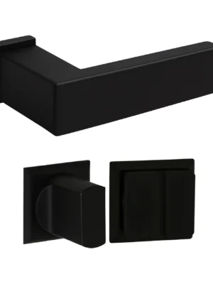 Nassau-zwart-deurkruk-met-toiletset-voor-austria-binnendeur
