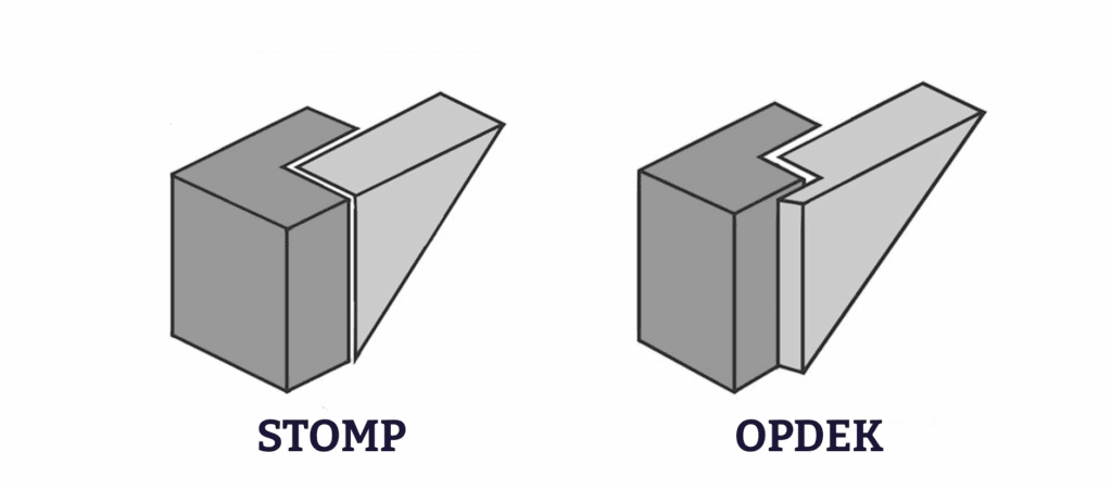 verschil tussen stomp en opdek