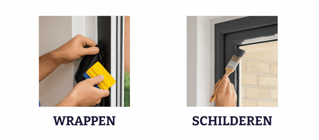 kunststof kozijnen wrappen of schilderen
