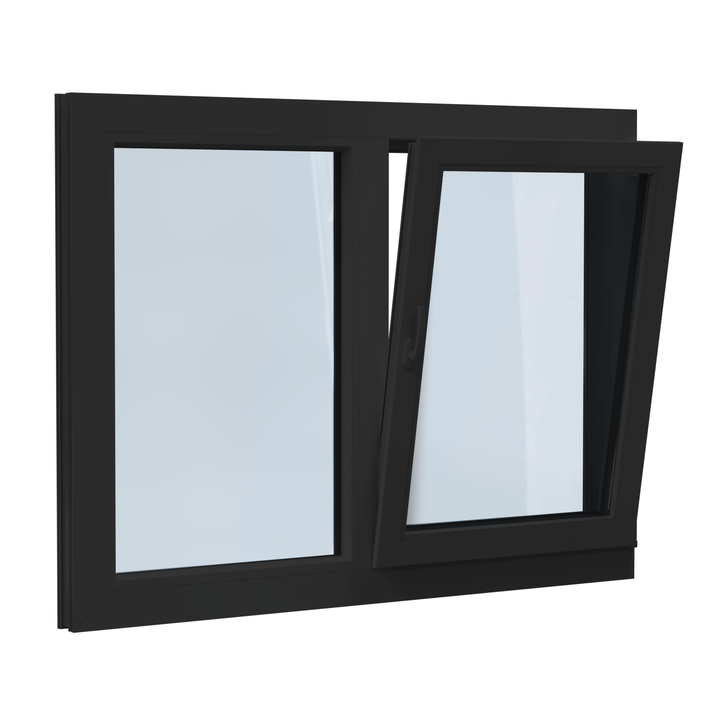 Vast-draaikiep aluminium kozijn